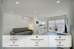 Studio moderne 2 pas Croisette refait à neuf, 10mn du Palais des Festivals
