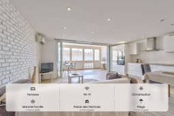 MODERN DUPLEX 2 BEDROOMS 2 mn from Palais des Festivals