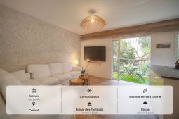 CHARMANT APPARTEMENT DE 3 PIECES à 17 mn du Palais des Festivals