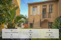 CHARMANTE MAISON DE 8 PIECES AVEC TERRASSE à 13mn du Palais des Festivals