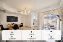 MAGNIFIQUE ET LUMINEUX 3 PIECES EN DUPLEX à 8 mn du Palais des Festivals